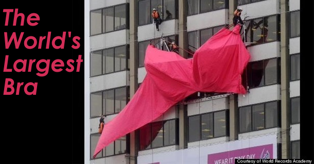 World's biggest bra unveiled for breast cancer awareness campaign